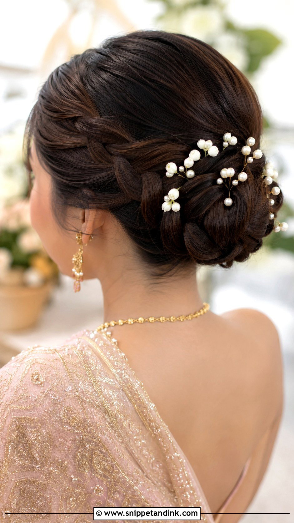 Thai Wedding Braided Bun - Snippet and Ink - 15 Thai Wedding Hair Ideas