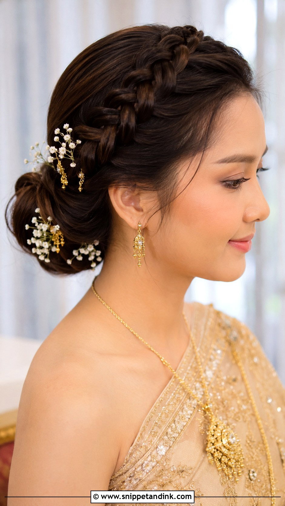 Thai Wedding Crown Braid - Snippet and Ink - 15 Thai Wedding Hair Ideas
