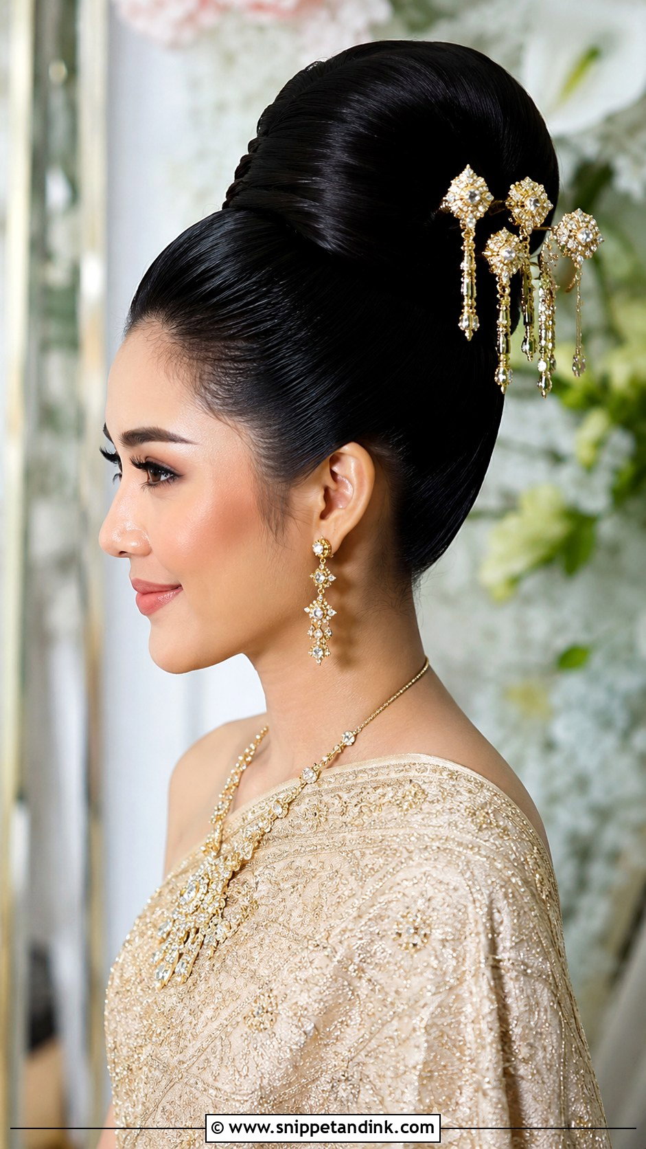 Thai Wedding Hair With Jasmine Flowers - Snippet and Ink - 15 Thai Wedding Hair Ideas
