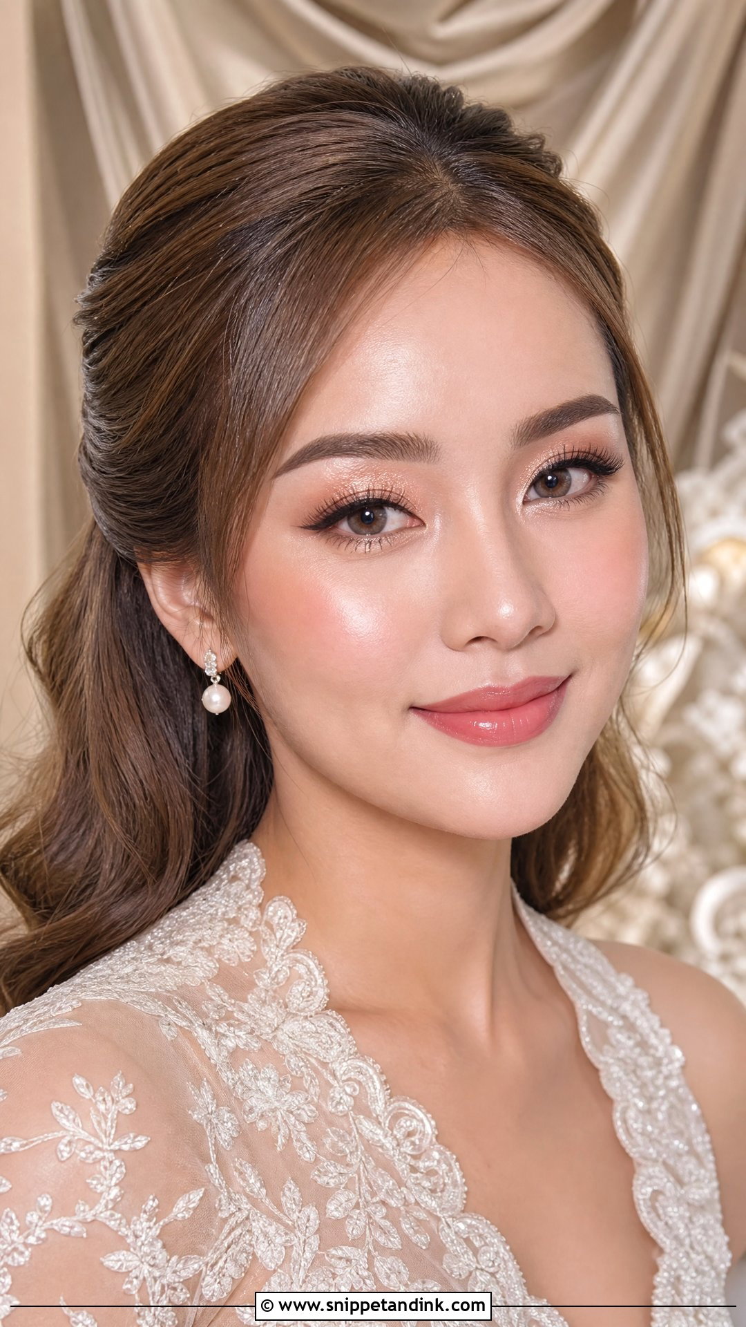 Thai Wedding Makeup With Champagne Eyes - Snippet and Ink - 20 Thai Makeup Wedding Ideas