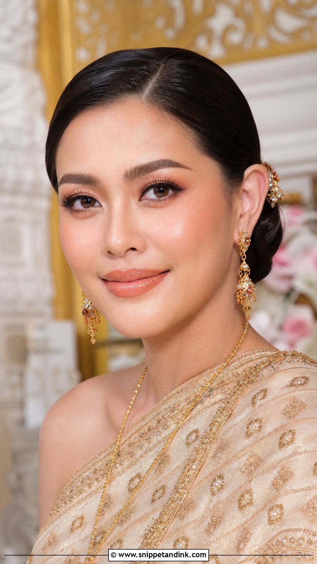 Thai Wedding Makeup With Peach Lips - Snippet and Ink - 25 Thai Wedding Makeup Looks