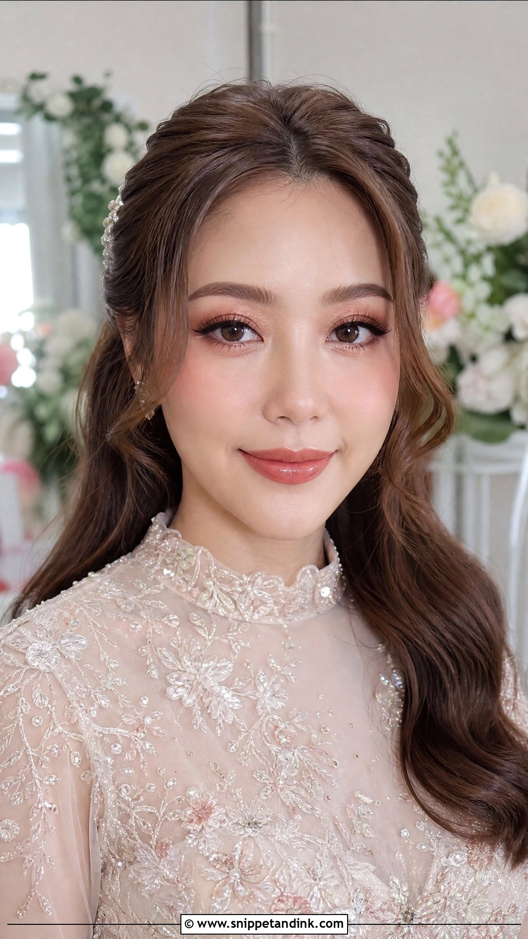 Thai Wedding Makeup With Rose Gold Eyes - Snippet and Ink - 25 Thai Wedding Makeup Looks
