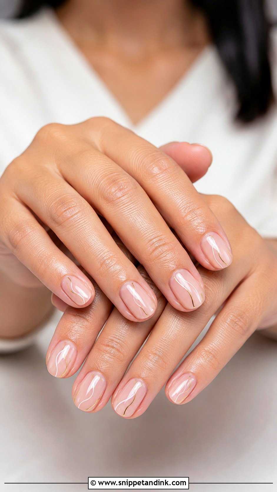 Thin Line Wedding Nails - Snippet and Ink - 20 Minimalist Wedding Nails