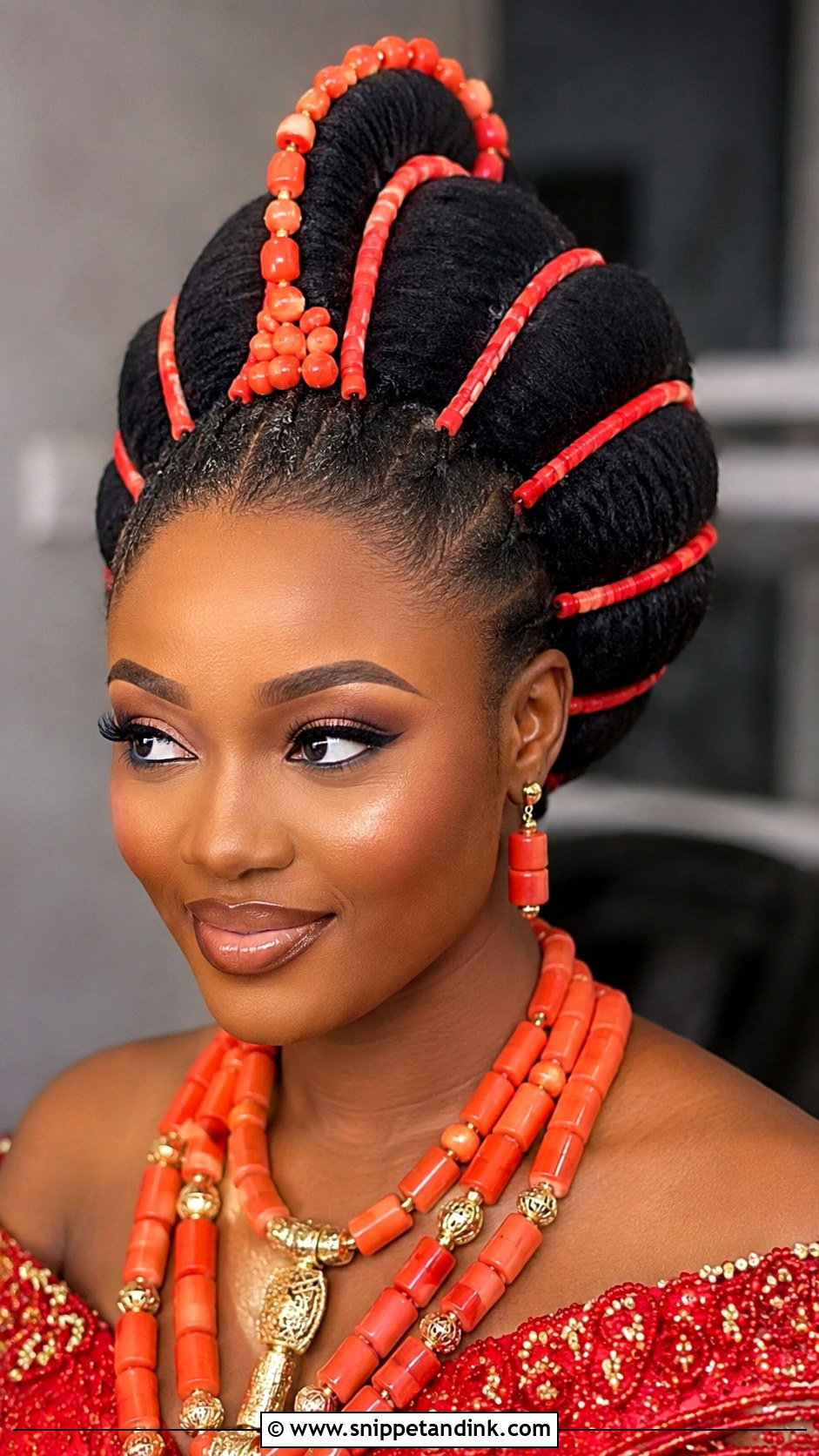 Threaded Hair Style - Snippet and Ink - 20 Igbo Bride Hairstyles