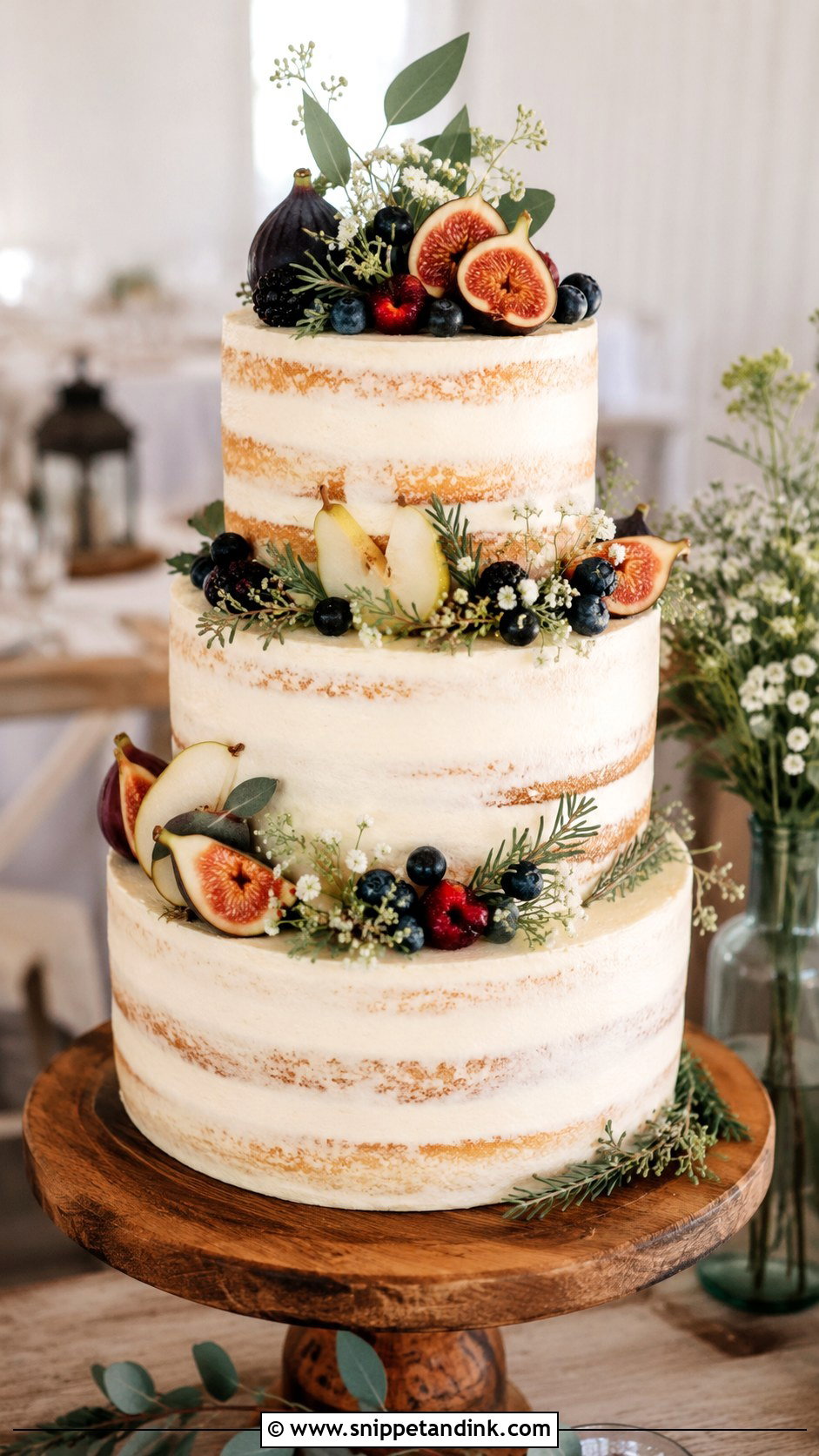 Three Layer Wedding Cake With Fruit - Snippet and Ink - 20 Three Layer Cake Design Ideas for Wedding