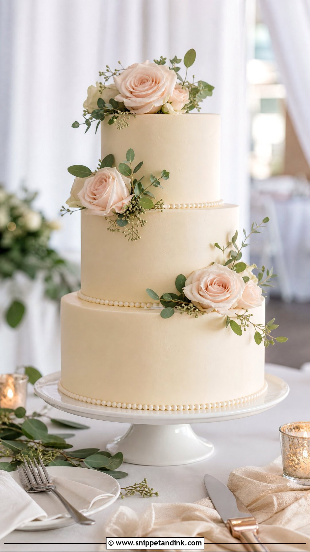Three Tier Dummy Wedding Cake - Snippet and Ink - 25 Dummy Cake Ideas for Wedding