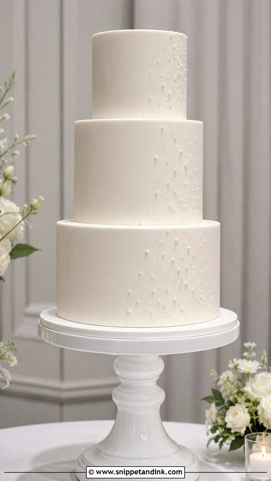 Three Tier Minimalist Wedding Cake - Snippet and Ink - 20 Minimalist Wedding Cake Designs