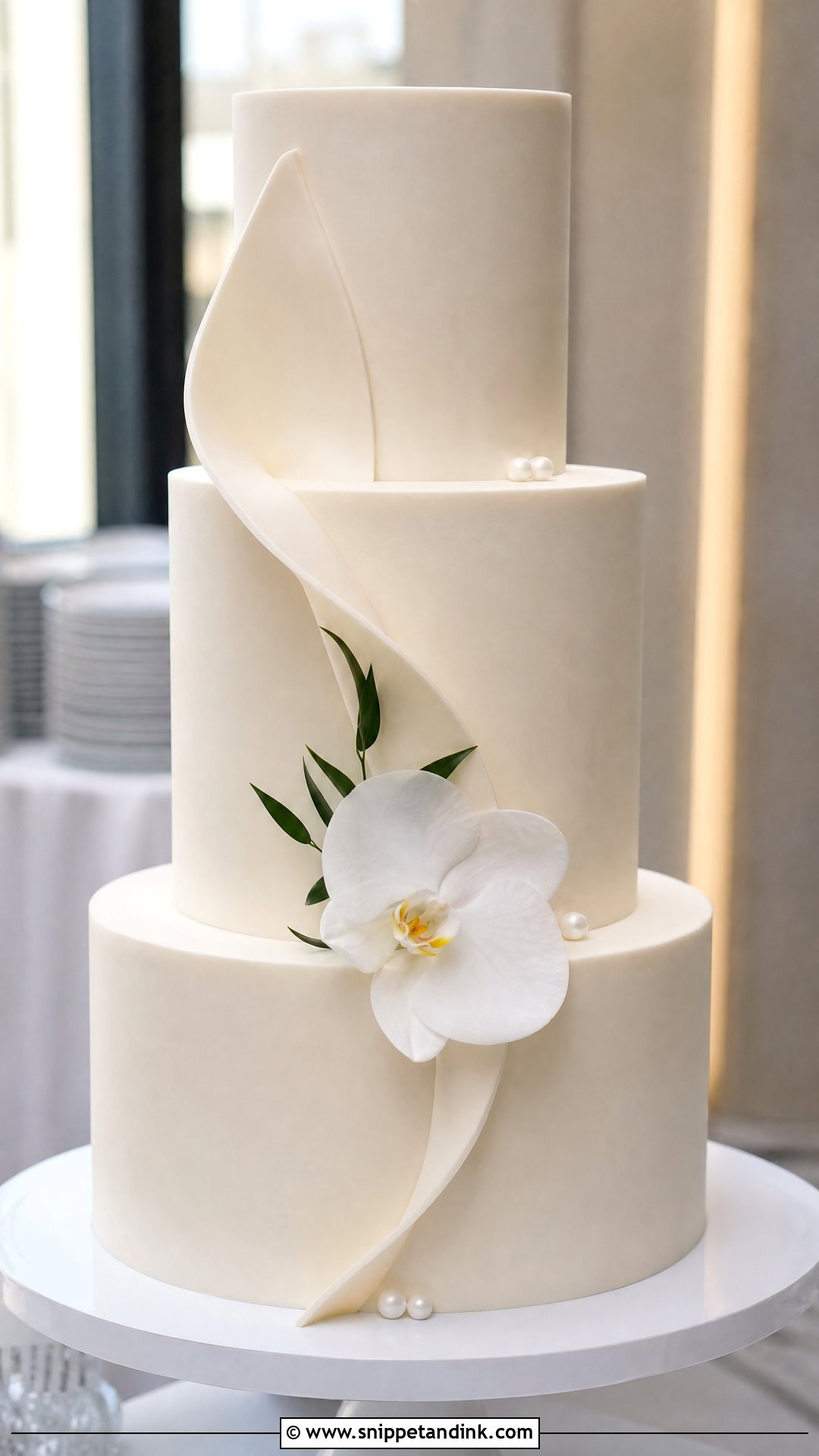 Three Tier Modern Wedding Cake - Snippet and Ink - 20 Three Tier Wedding Cake Ideas