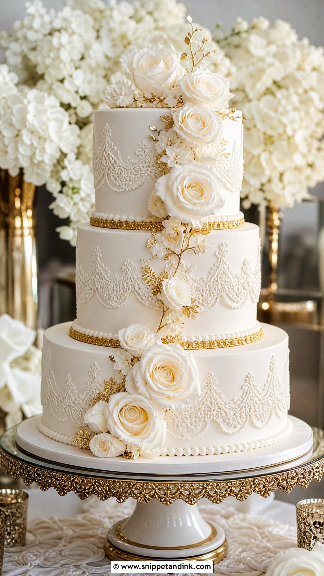 Three Tier Wedding Anniversary Cake - Snippet and Ink - 30 Wedding Anniversary Cake Design Ideas