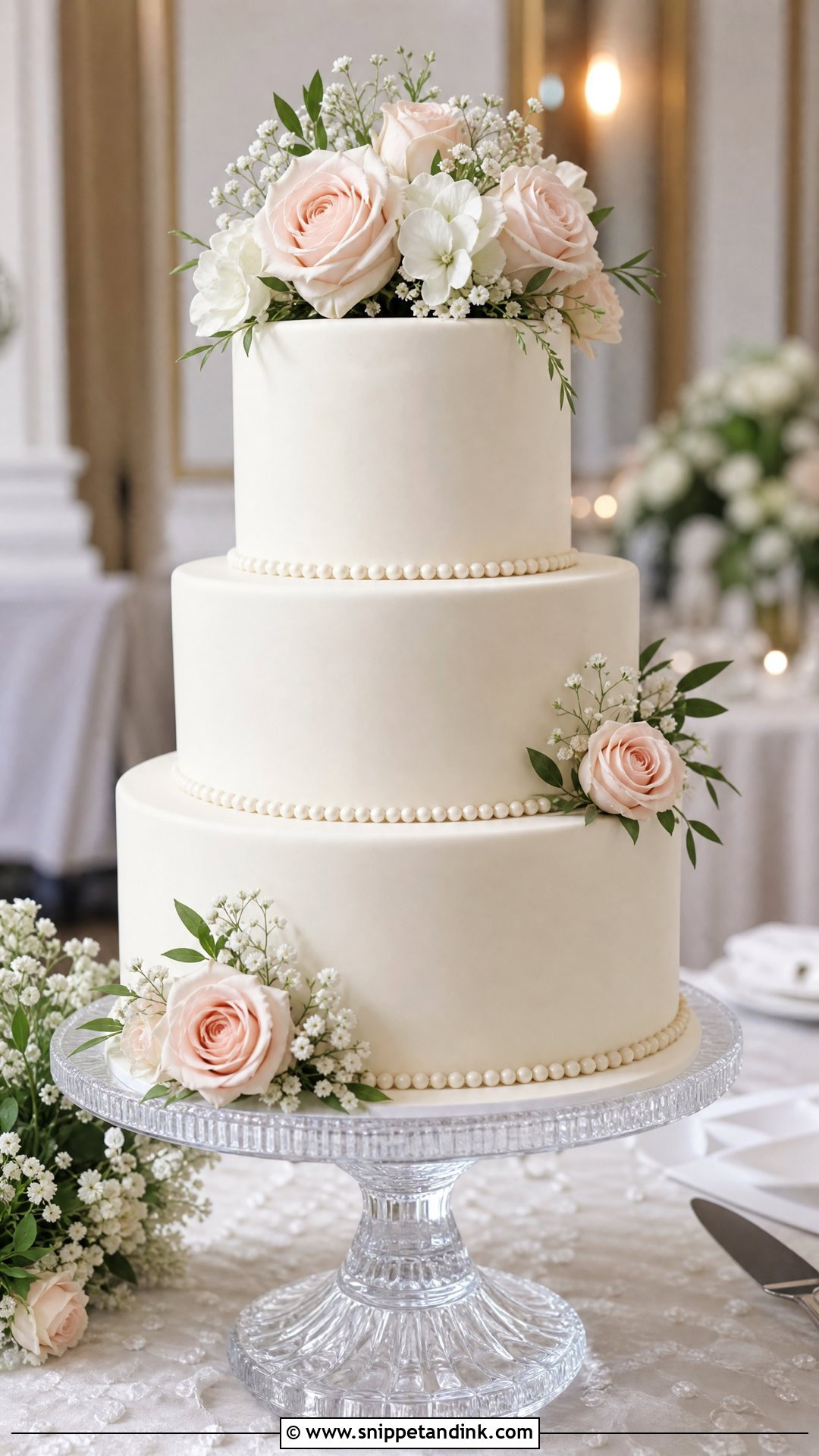 Three Tier Wedding Cake - Snippet and Ink - 25 Latest Cake Design Ideas for Wedding