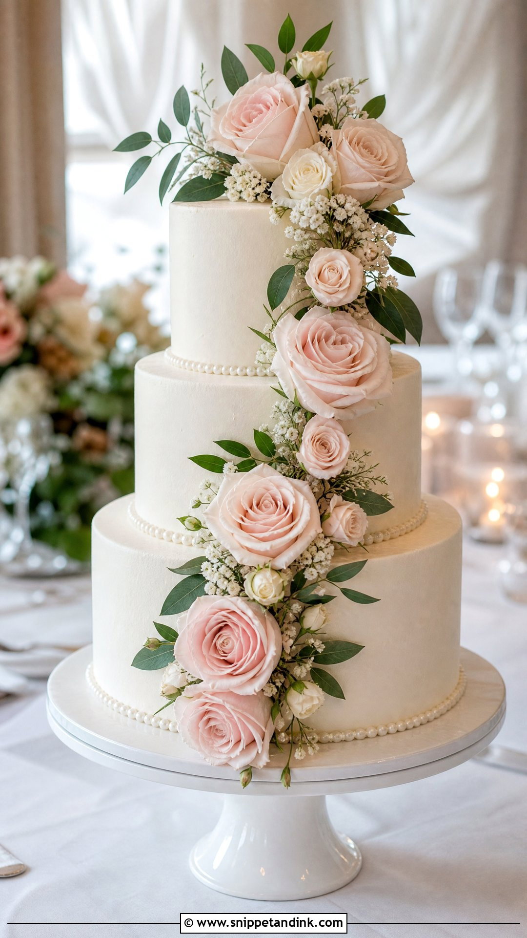 Three Tier Wedding Cake - Snippet and Ink - 30 Celebration Cakes for Wedding