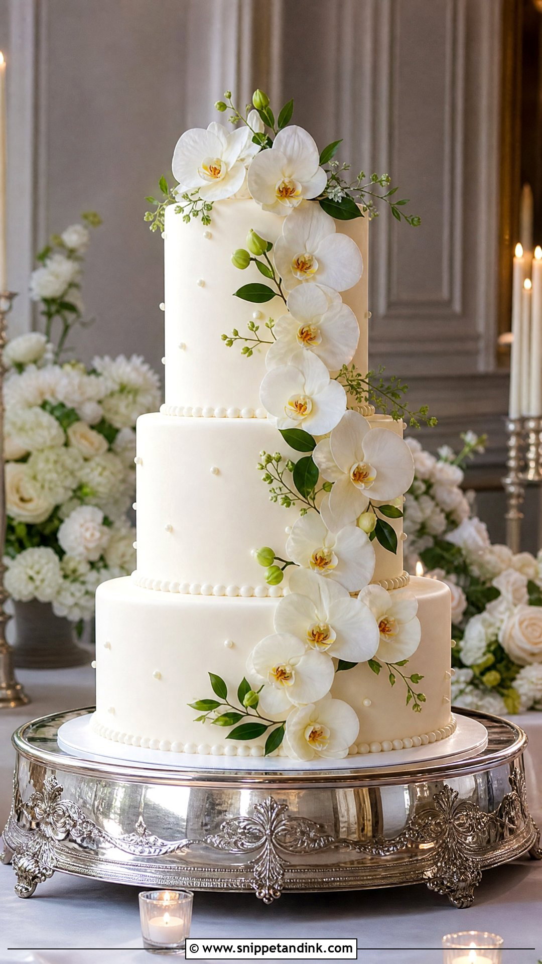 Three Tier Wedding Cake - Snippet and Ink - 30 Pretty Cake Ideas for Wedding