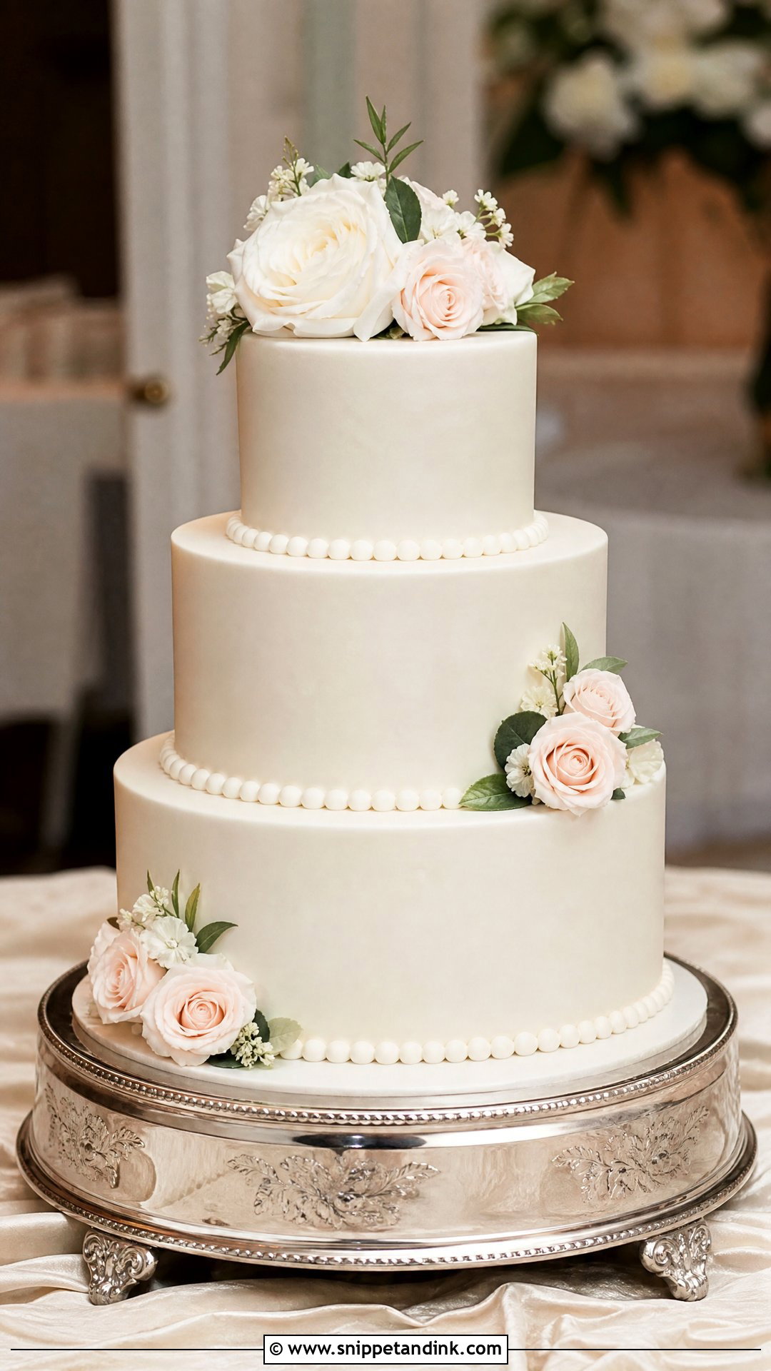 Three Tier Wedding Cake - Snippet and Ink - 30 Trending Cakes for Wedding