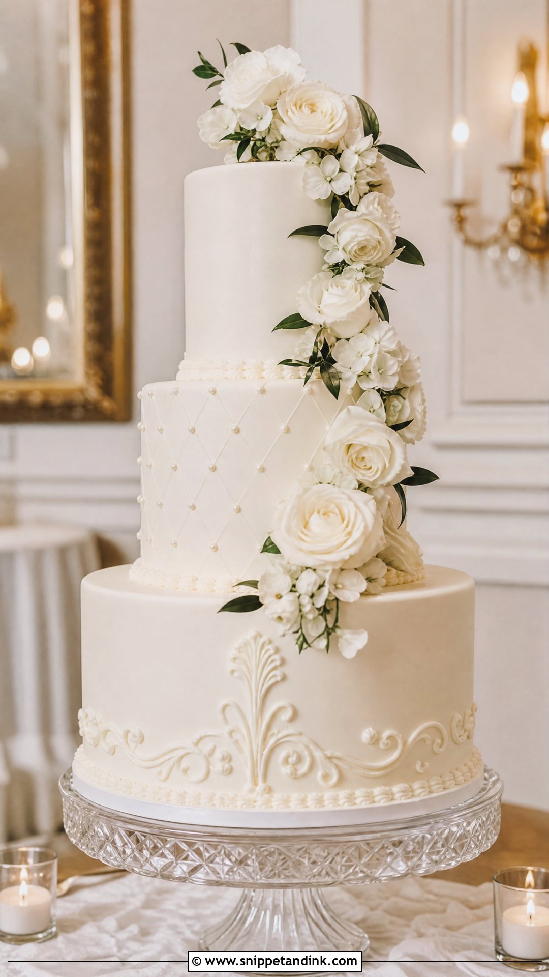 Three Tier Wedding Cake - Snippet and Ink - 20 Wedding Cake Aesthetic