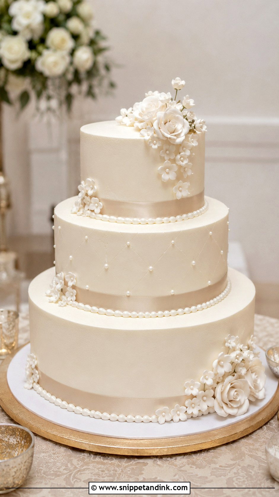 Three Tier Wedding Cake - Snippet and Ink - 20 Cakes with Pictures for Wedding