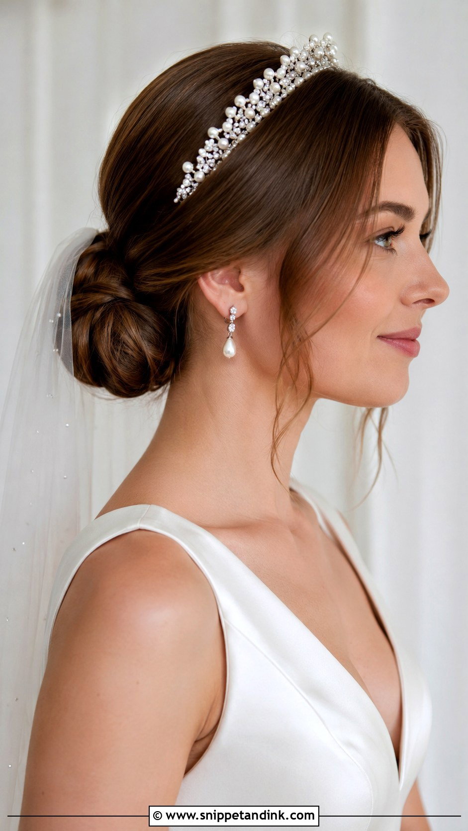 Tiara Bride Low Bun - Snippet and Ink - 15 Tiara Bride Hairstyles