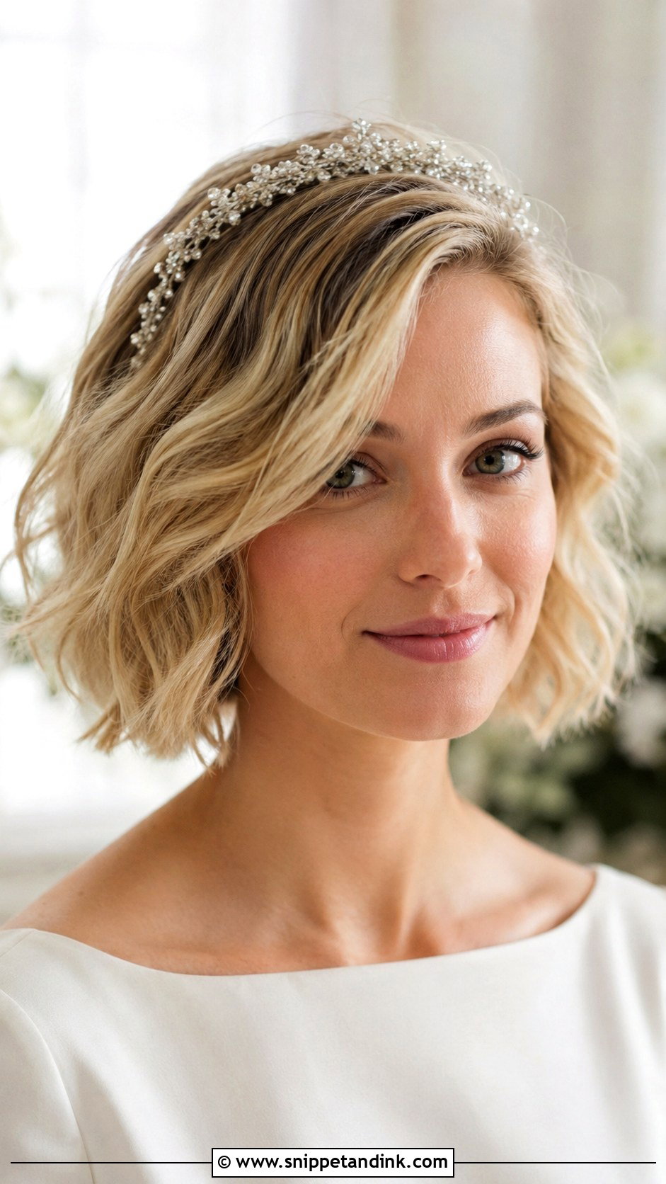 Tiara Bride Short Hair - Snippet and Ink - 15 Tiara Bride Hairstyles