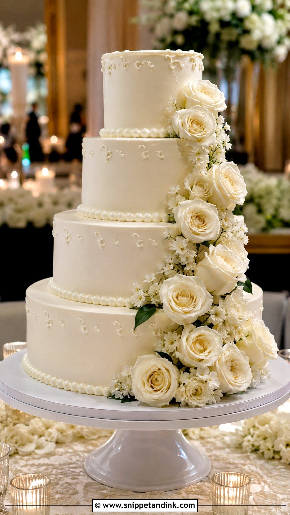 Tiered Bridal Cake - Snippet and Ink - 20 Bridal Cakes
