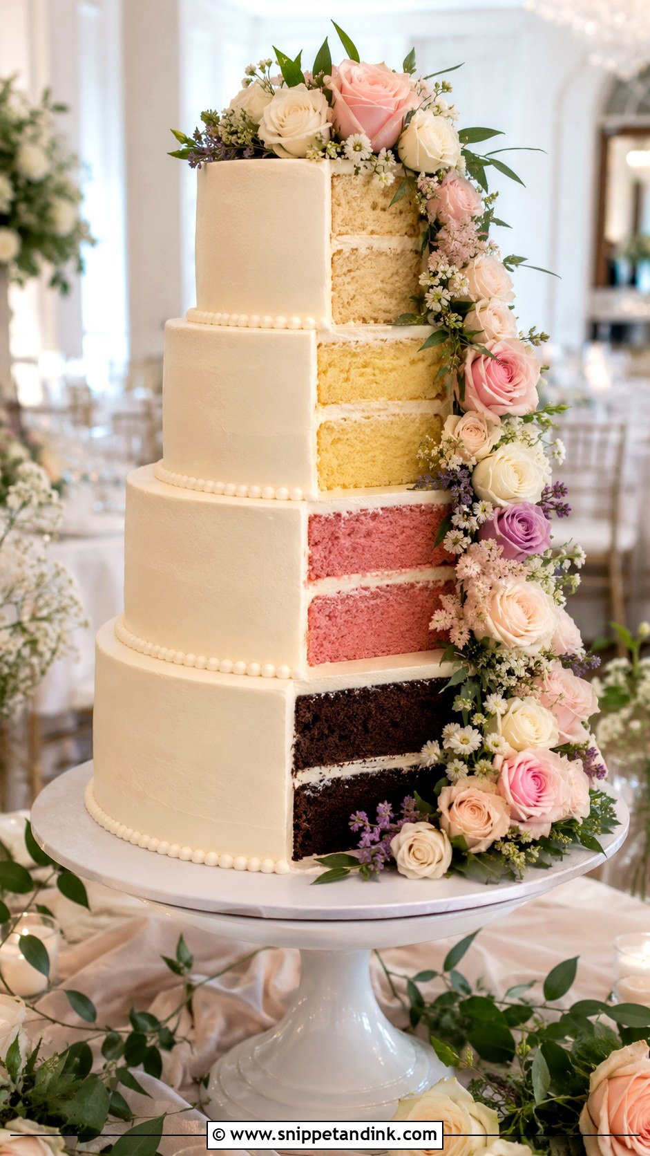 Tiered Sponge Wedding Cake - Snippet and Ink - 25 Sponge Cake Wedding Cakes