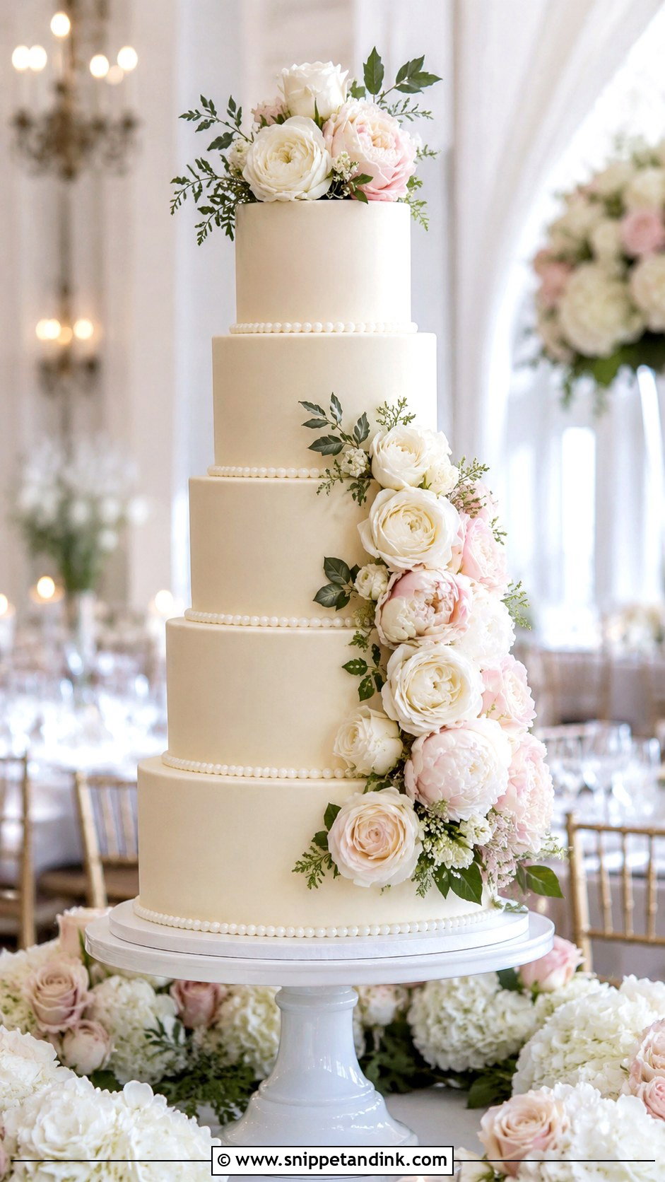 Tiered Wedding Cake - Snippet and Ink - 20 Wedding Cake Decorating Techniques