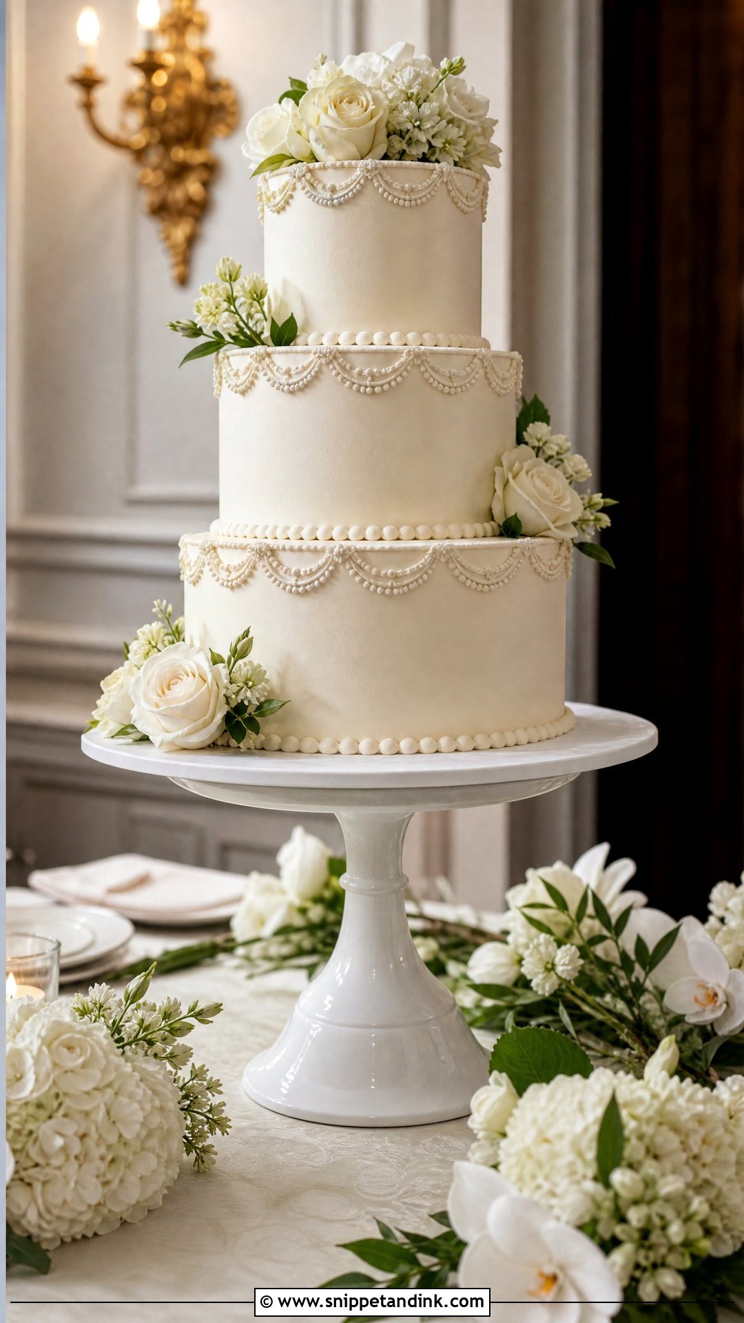 Tiered Wedding Cake - Snippet and Ink - 25 Trending Wedding Cakes