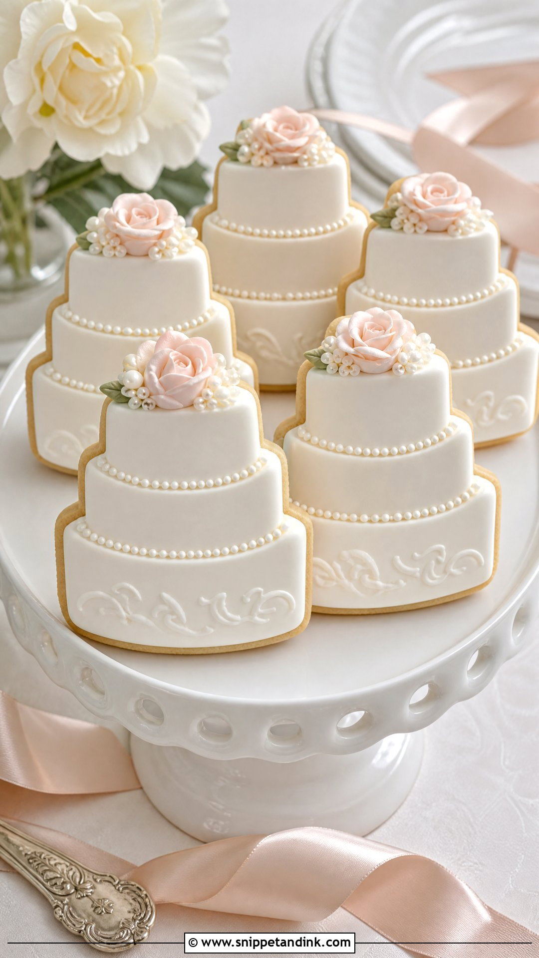Tiered Wedding Cake Cookies - Snippet and Ink - 30 Wedding Cake Cookies