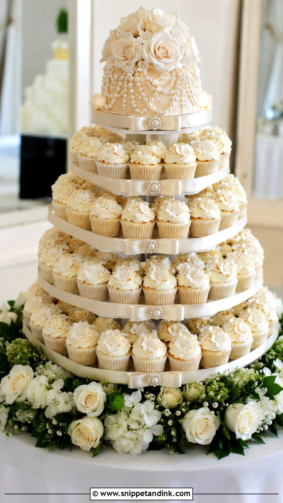 Tiered Wedding Cupcake Stand - Snippet and Ink - 20 Wedding Cake Cupcakes Display Ideas
