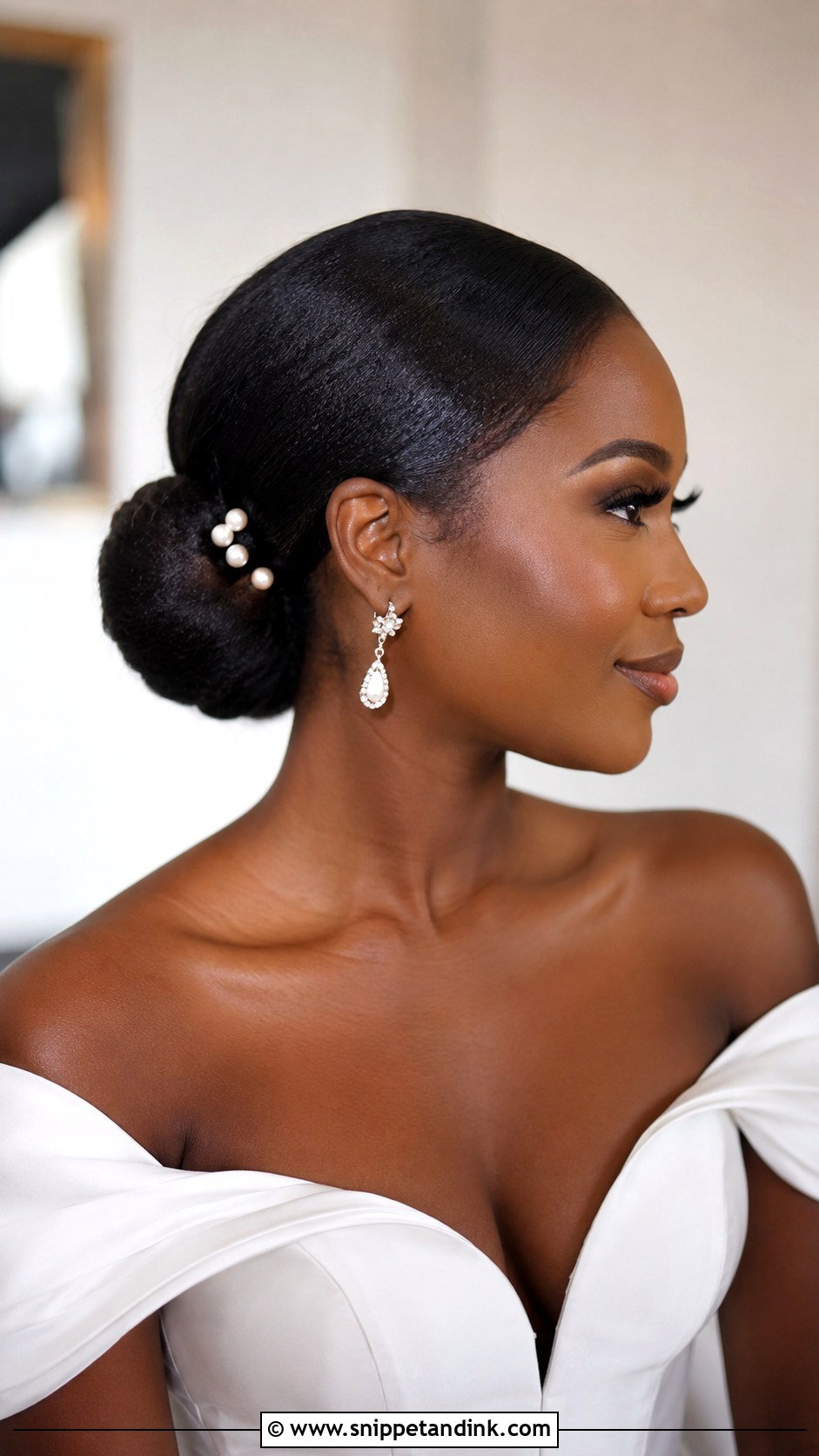 Tight Bun Wedding Hair For Black Women - Snippet and Ink - 15 Tight Bun Wedding Hairstyles