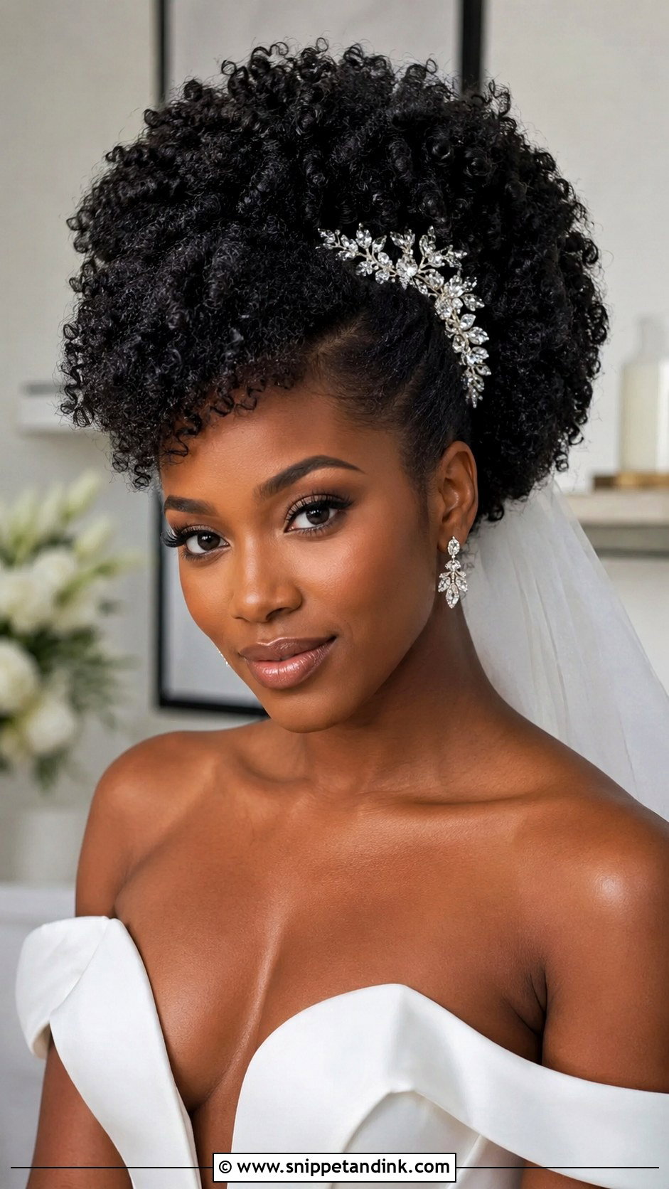 Tight Coils Natural Wedding Hair - Snippet and Ink - 25 Natural Curls Wedding Hair