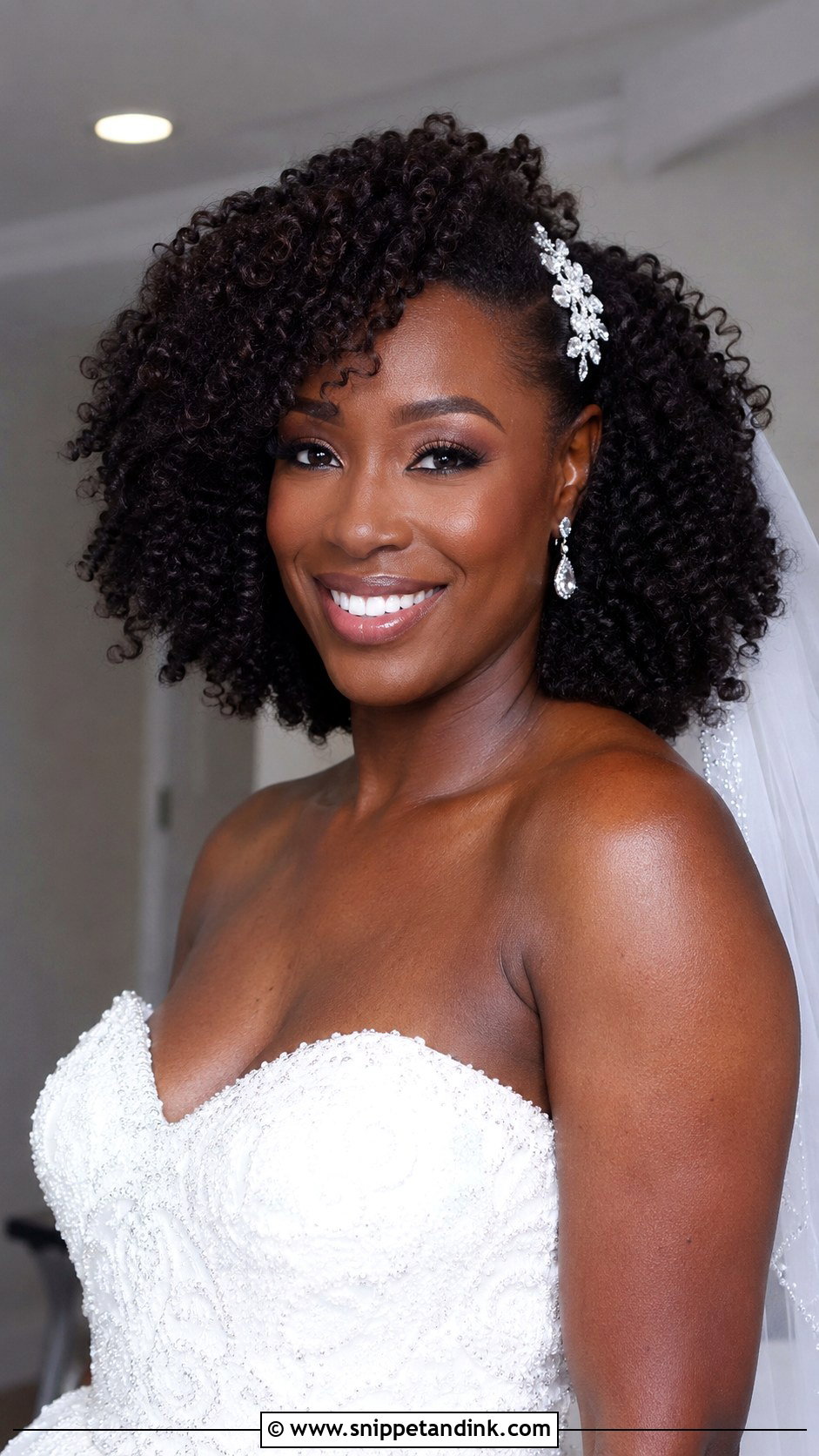 Tight Coily Curls - Snippet and Ink - 20 Bride Hair Down Curls