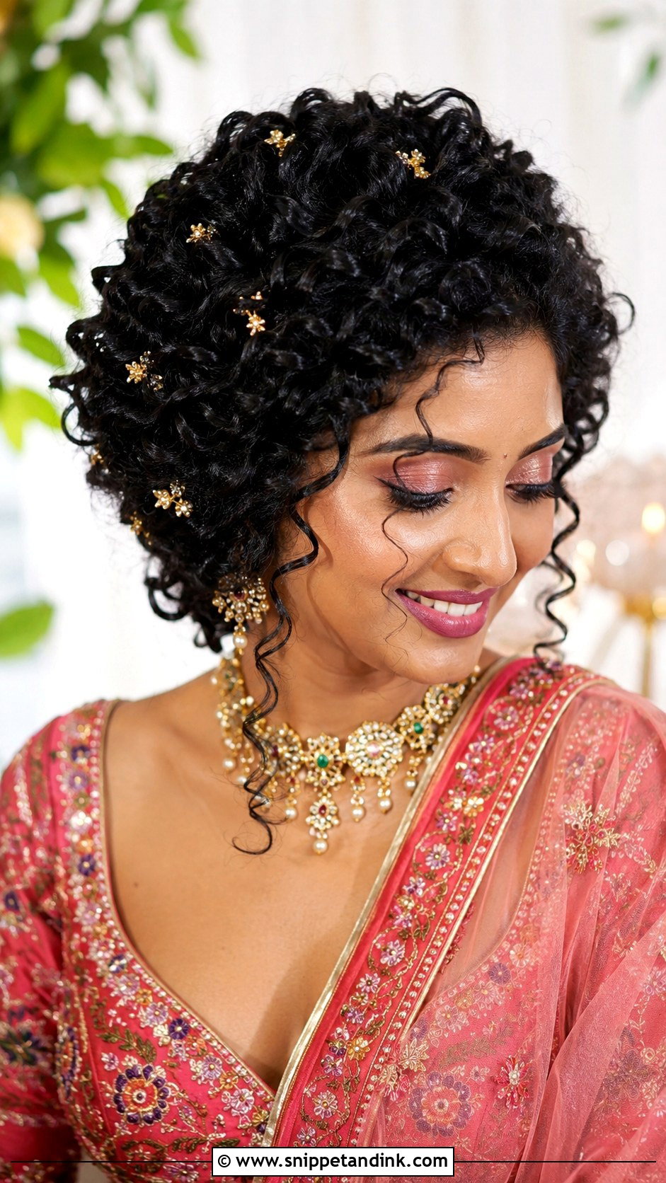 Tight Curls Hairstyle For Indian Wedding - Snippet and Ink - 20 Curls Hairstyles Indian Wedding