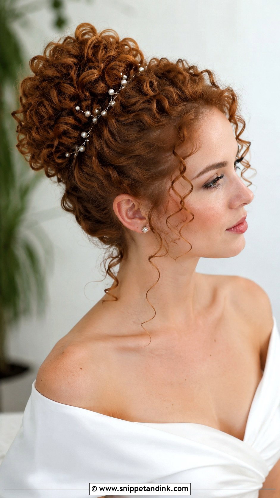 Tight Curls Wedding Hair High Bun - Snippet and Ink - 15 Tight Curls Wedding Hair