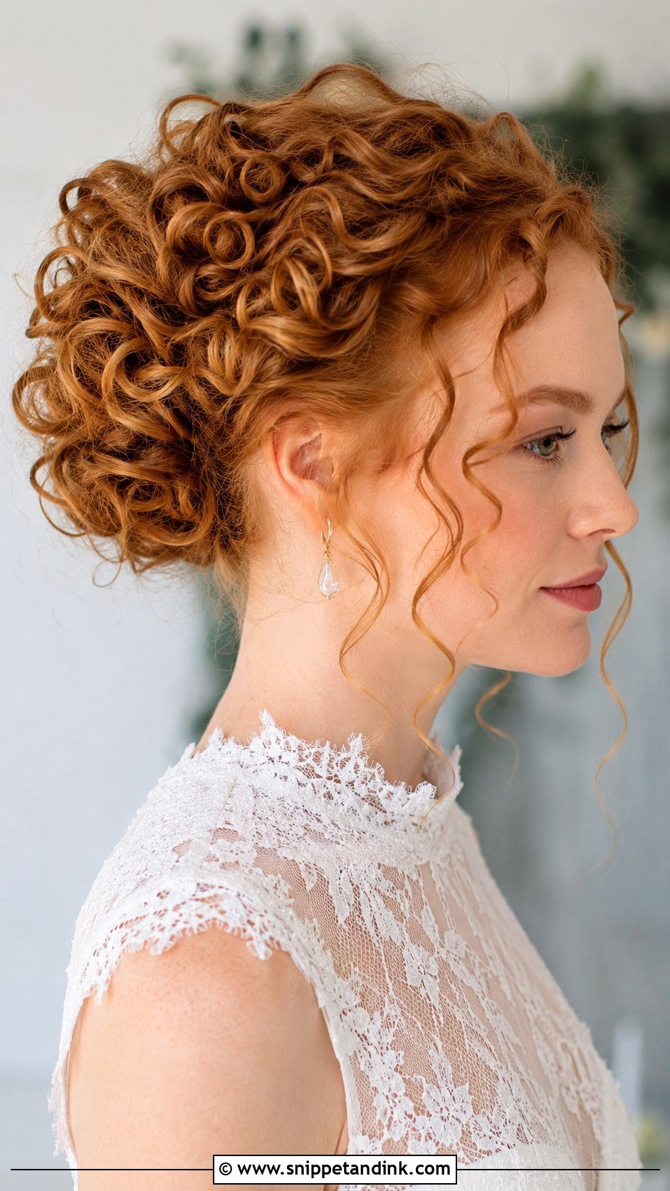 Tight Curls Wedding Hair Updo - Snippet and Ink - 15 Tight Curls Wedding Hair