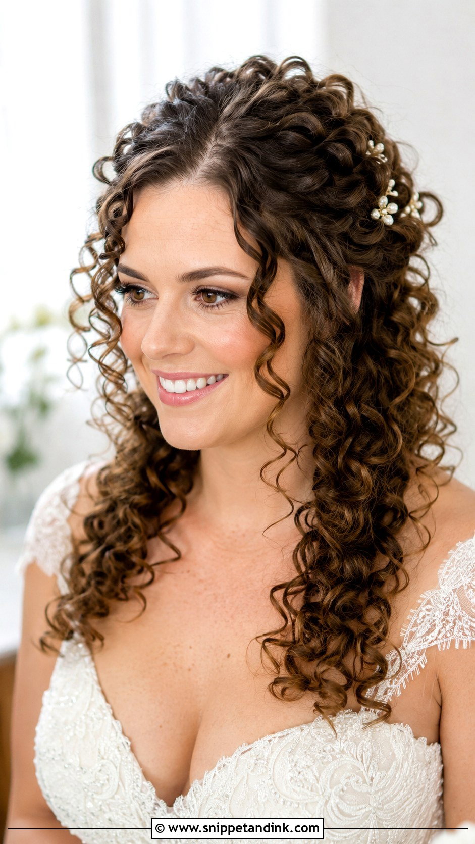 Tight Curls Wedding Hair With Braids - Snippet and Ink - 15 Tight Curls Wedding Hair