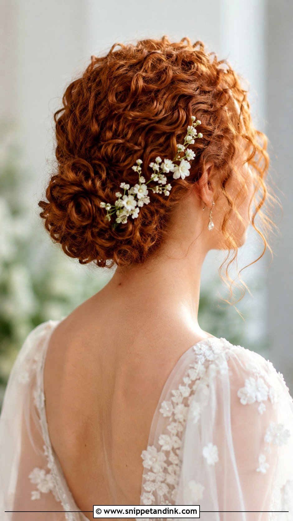 Tight Curls Wedding Hair With Flowers - Snippet and Ink - 15 Tight Curls Wedding Hair