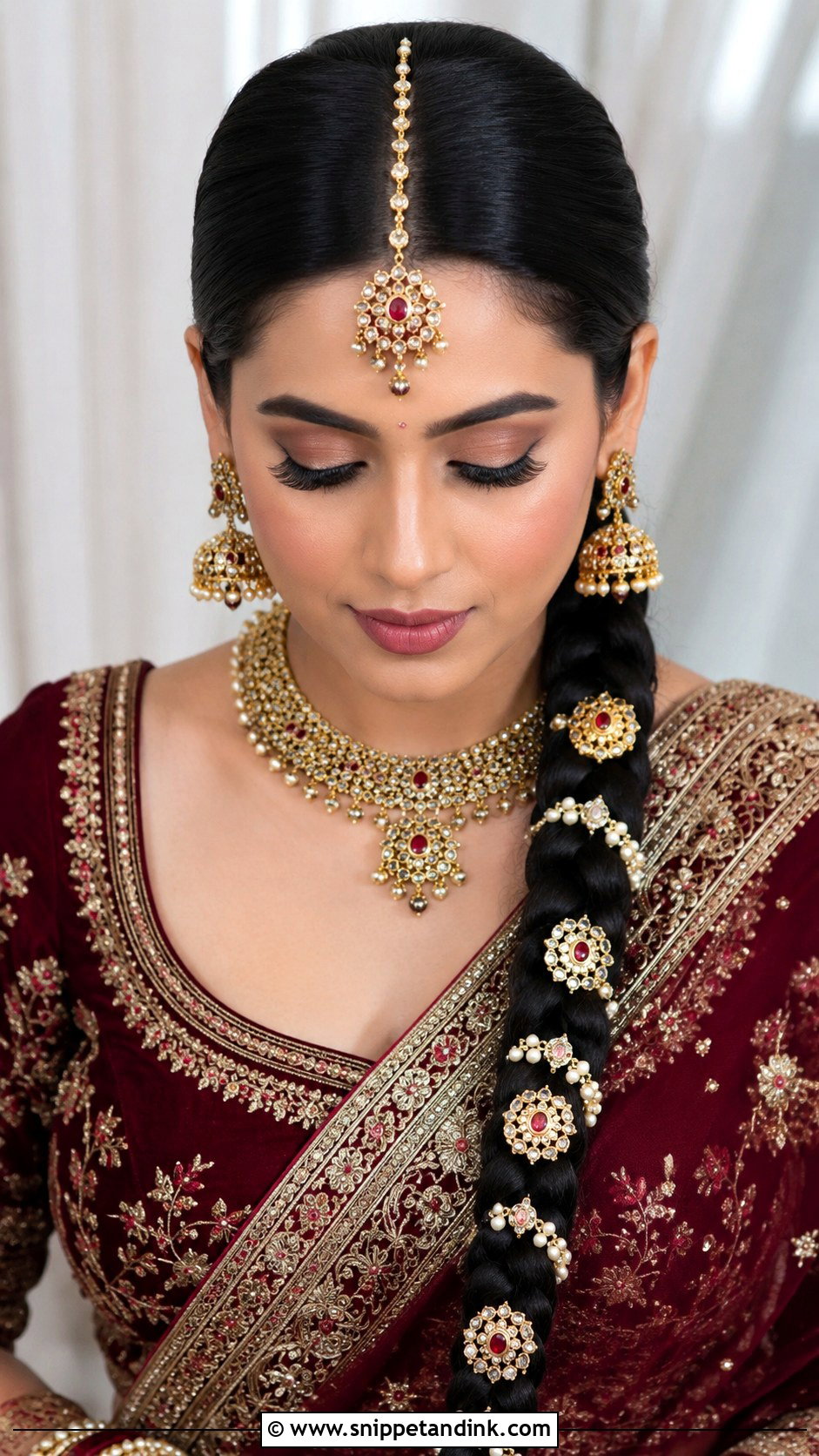 Tikka and Braid Bridal Choti - Snippet and Ink - 25 Bridal Choti Hairstyle Ideas