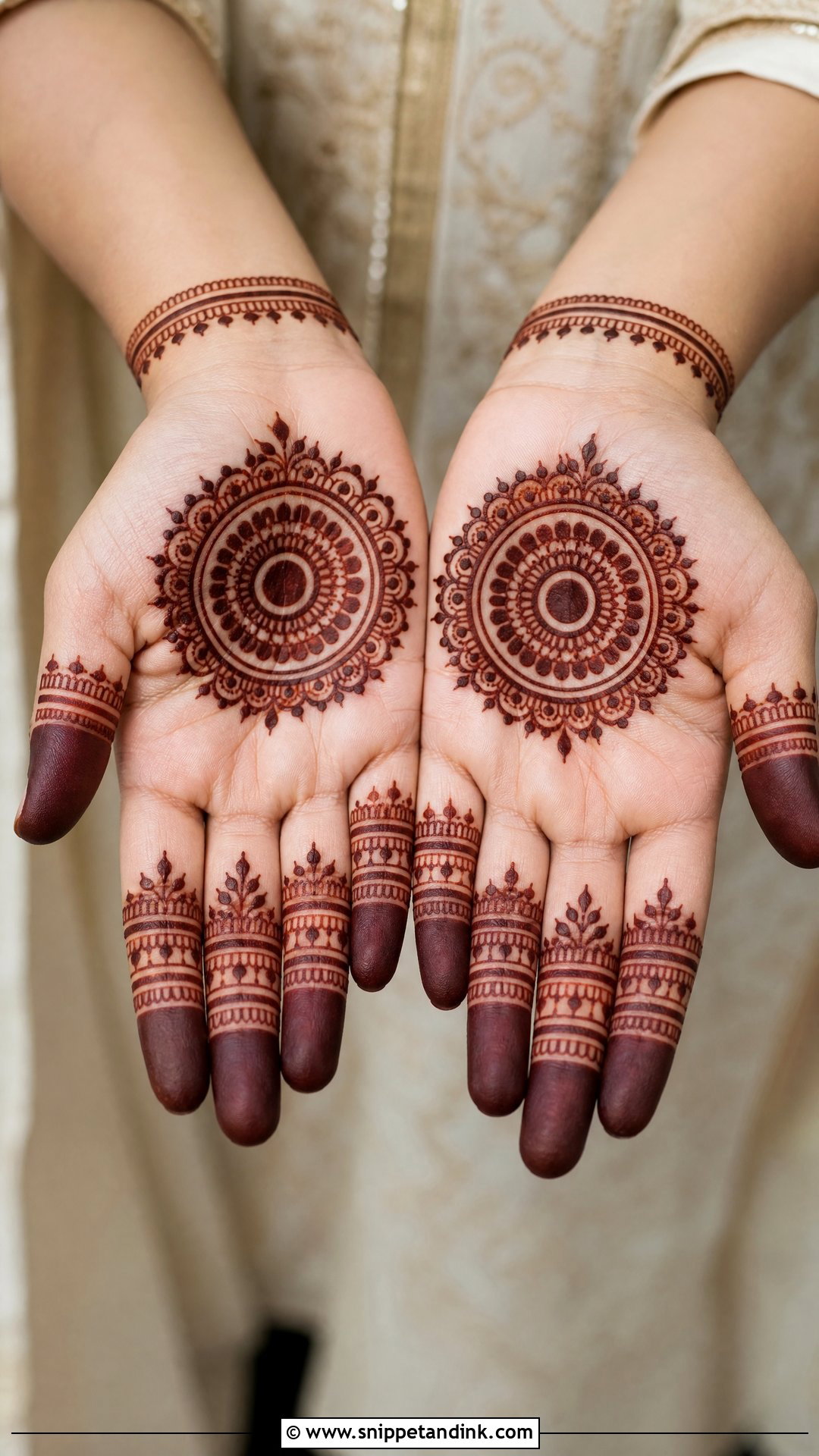 Tikki Centre Mehndi Design - Snippet and Ink - 20 Centre Mehndi Design Ideas