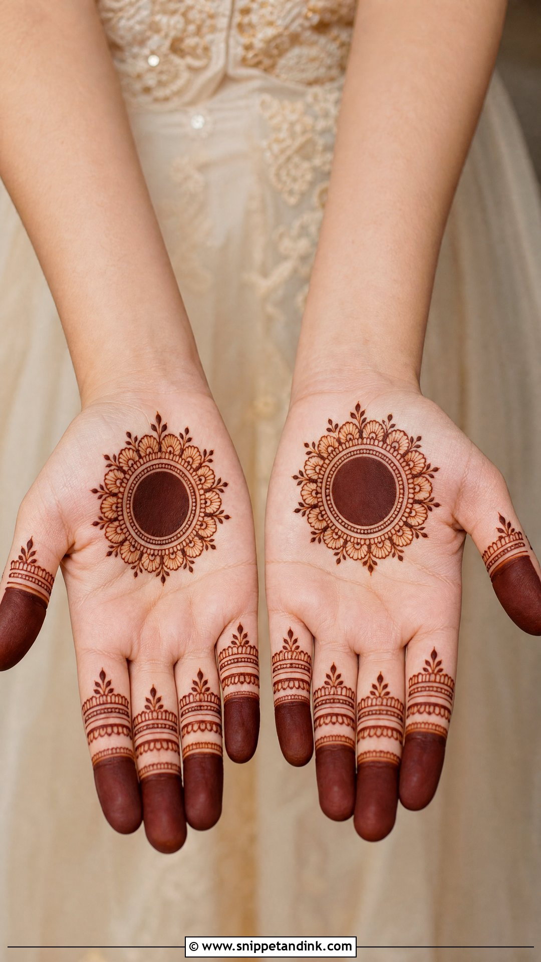 Tikki Palm Mehndi Design - Snippet and Ink - 35 Palm Mehndi Design Ideas