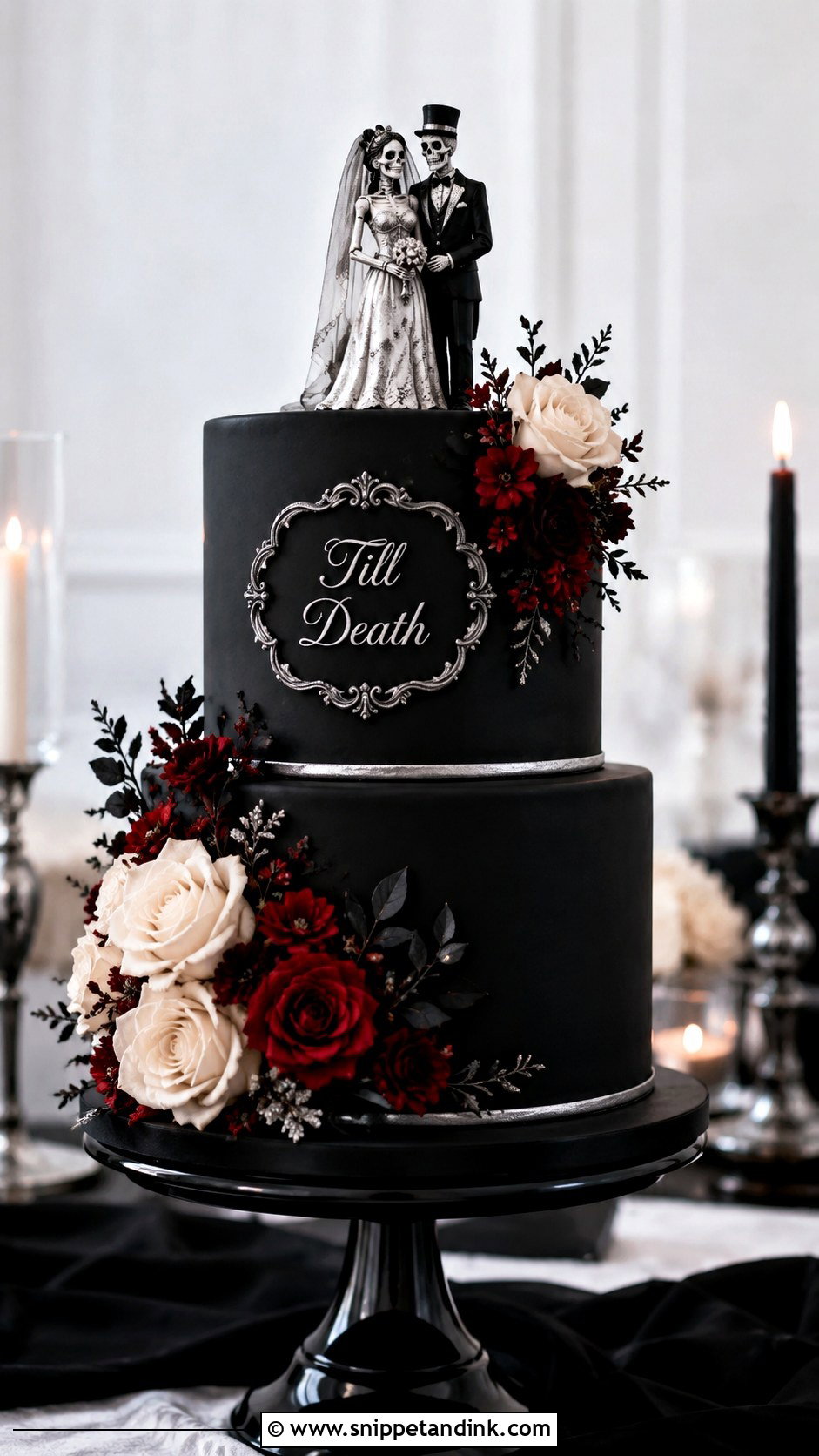 Till Death Wedding Cake - Snippet and Ink - 20 Rock and Roll Wedding Cake Ideas
