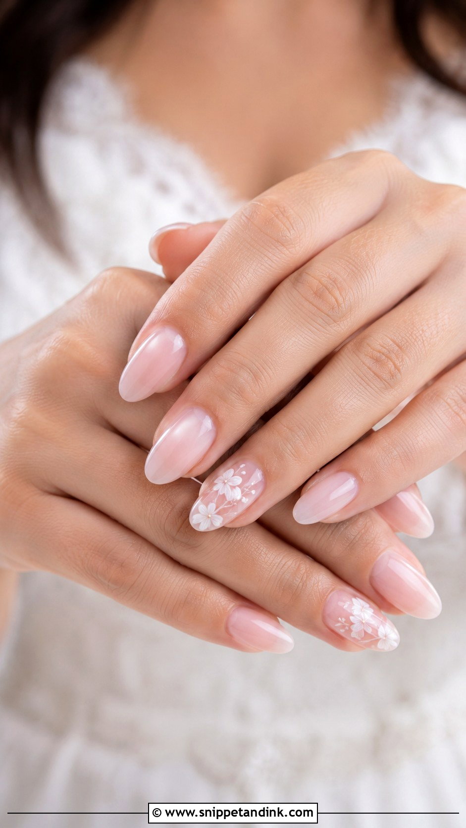 Tiny Crystal Bridal Nails - Snippet and Ink - 20 Simple Bridal Nails Designs