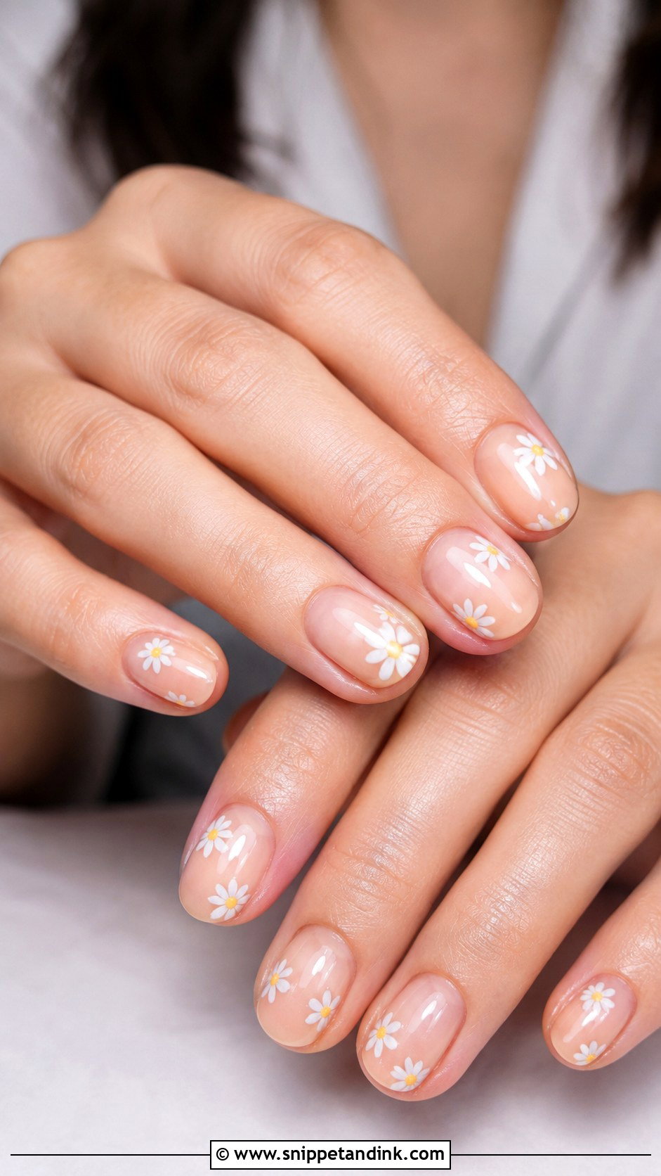 Tiny Daisy Wedding Nails - Snippet and Ink - 20 Cute Nails for a Wedding