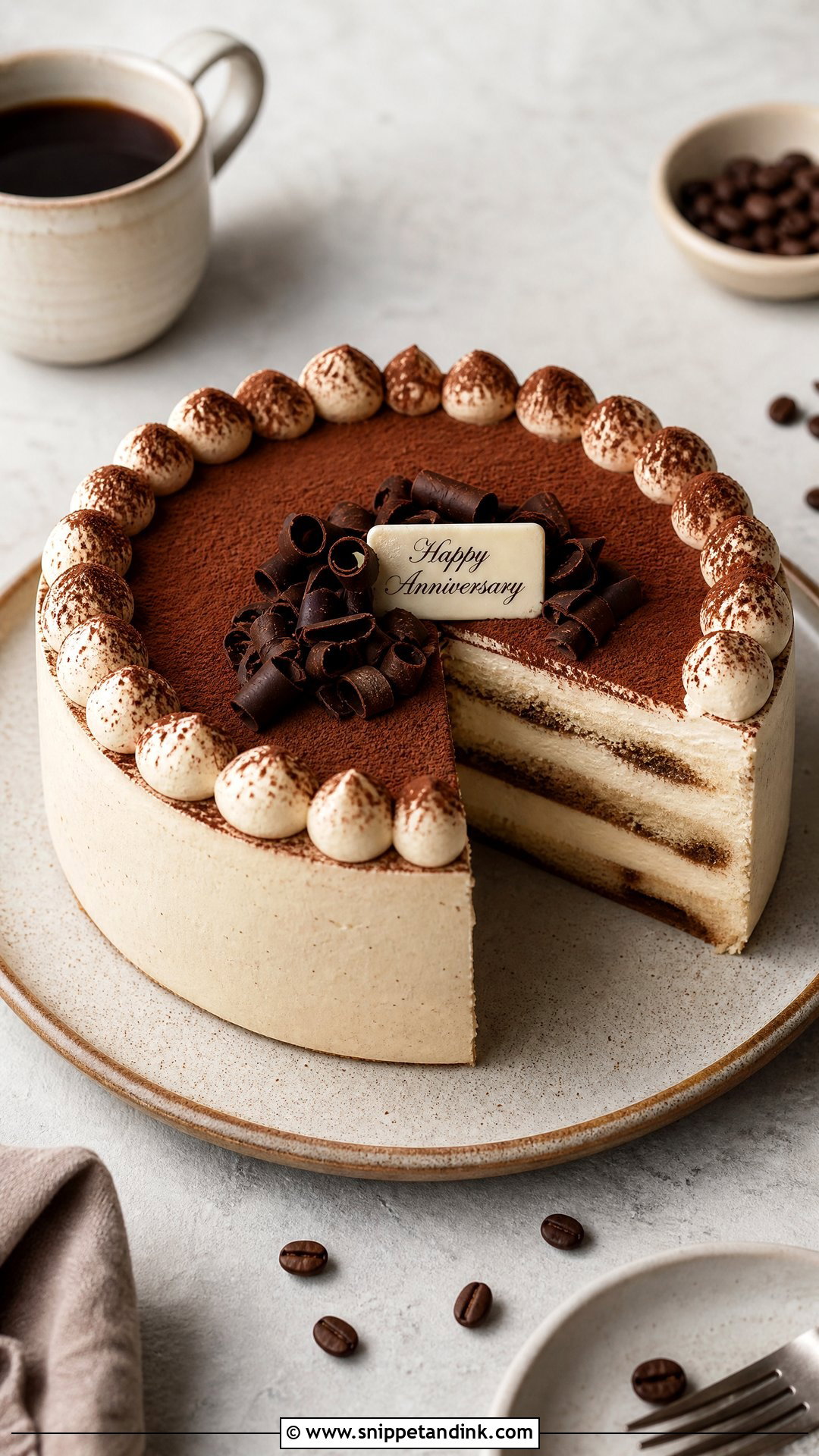 Tiramisu Anniversary Cake - Snippet and Ink - 35 Anniversary Cake Ideas