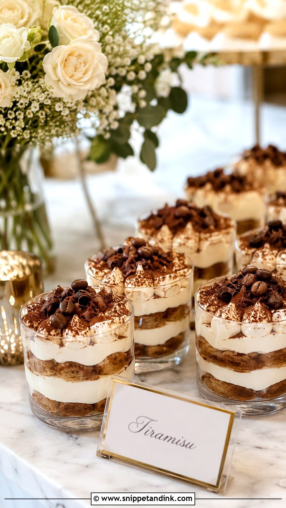 Tiramisu Dessert Cups - Snippet and Ink - 20 Wedding Dessert Cup Ideas