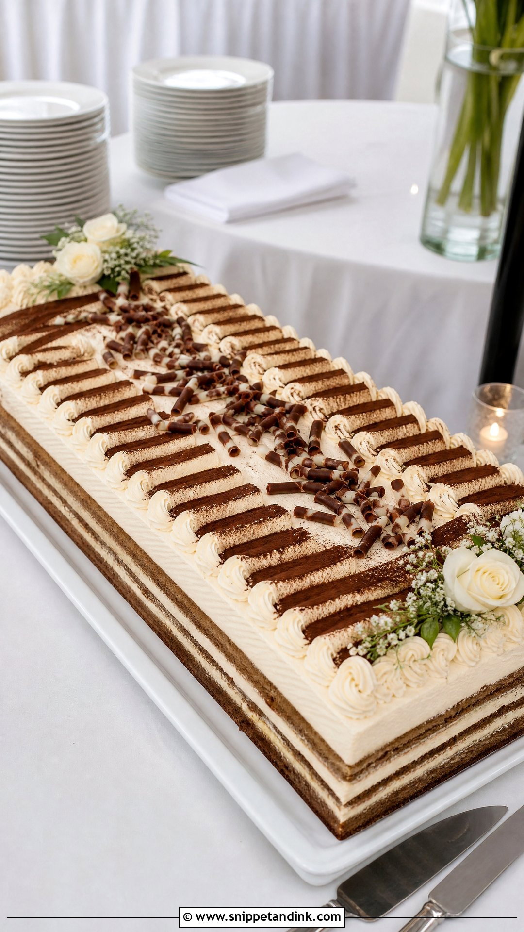 Tiramisu Sheet Wedding Cake - Snippet and Ink - 25 Tiramisu Wedding Cake Ideas