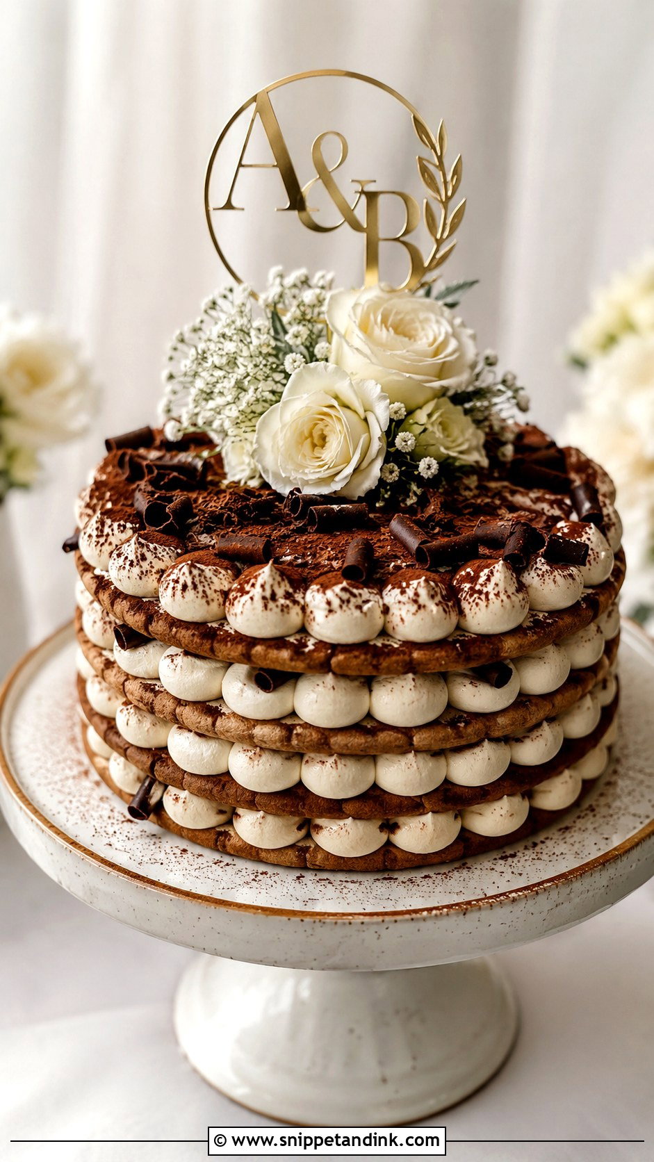 Tiramisu Wedding Layered Cookie Cake - Snippet and Ink - 30 Wedding Layered Cookie Cake Ideas