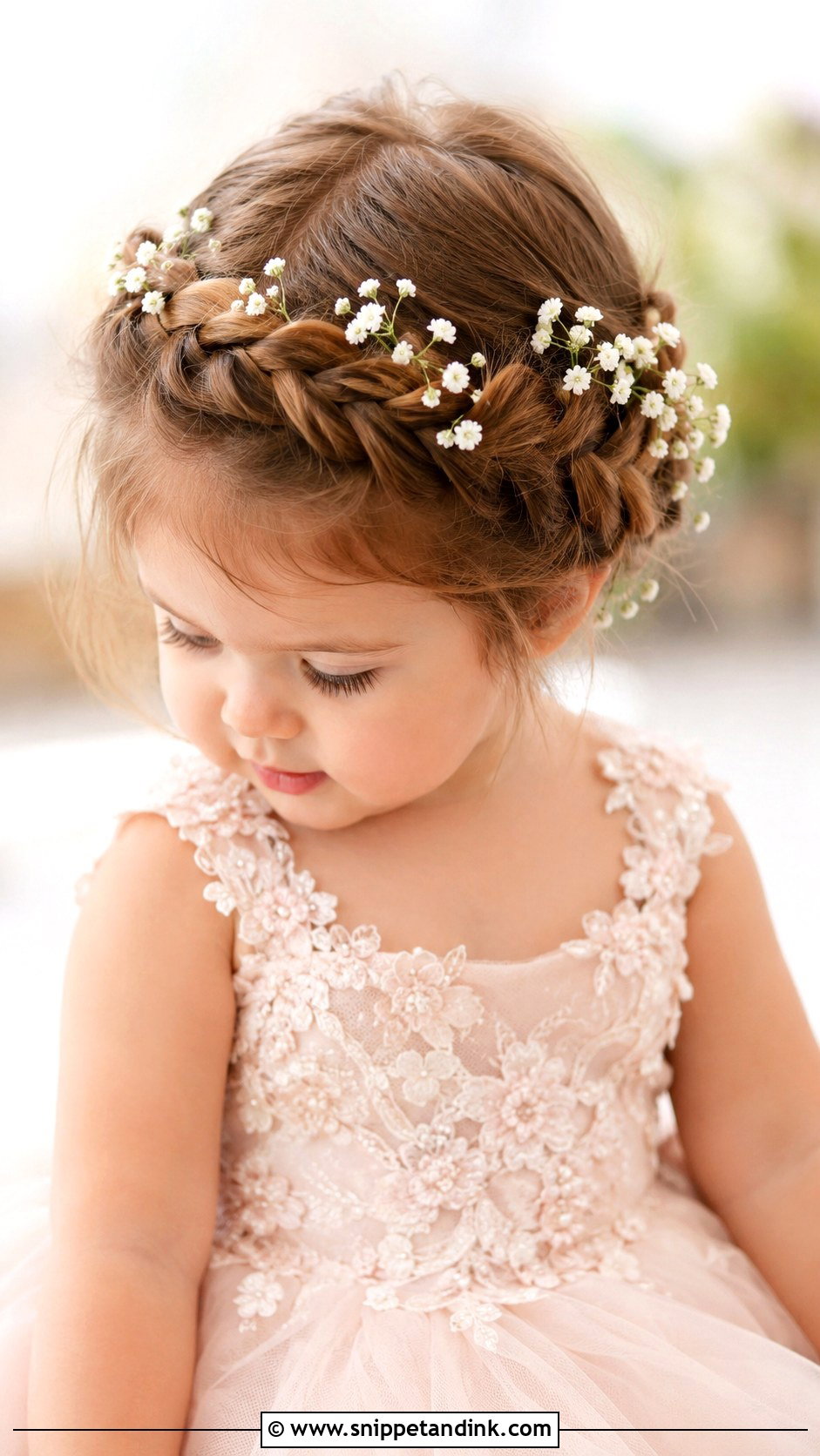Toddler Braided Crown - Snippet and Ink - 15 Wedding Hairstyles for Toddler Girl