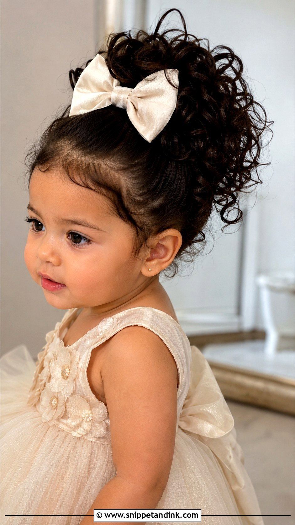 Toddler Curly Ponytail - Snippet and Ink - 15 Wedding Hairstyles for Toddler Girl