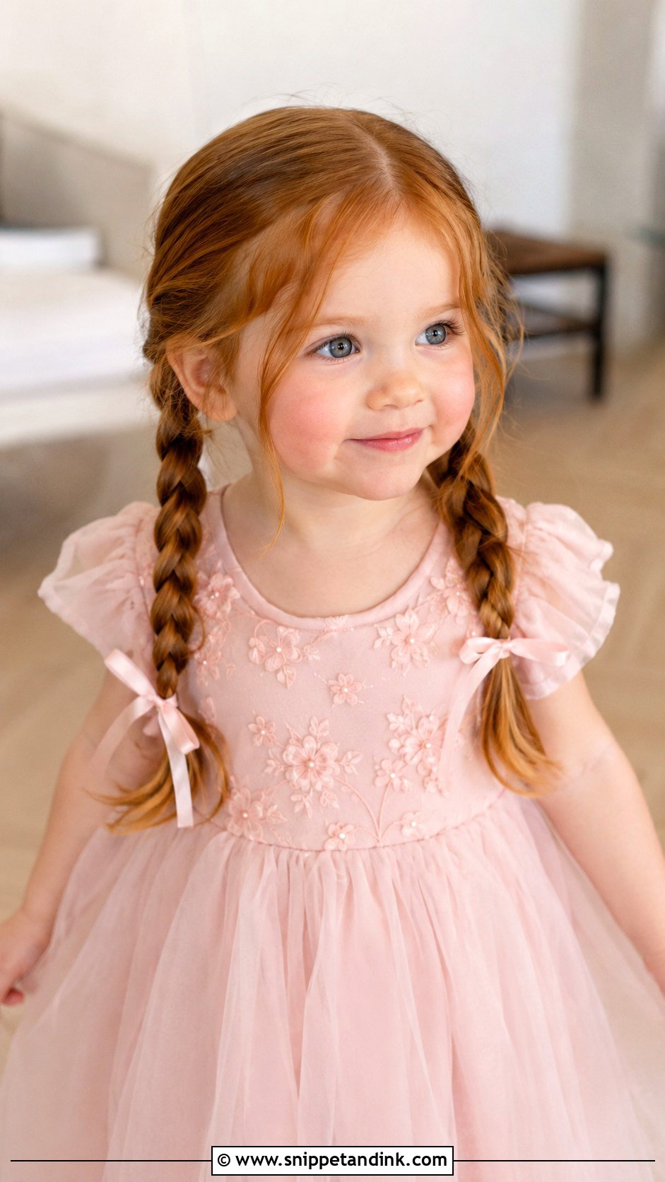 Toddler Double Braids With Ribbons - Snippet and Ink - 15 Wedding Hairstyles for Toddler Girl