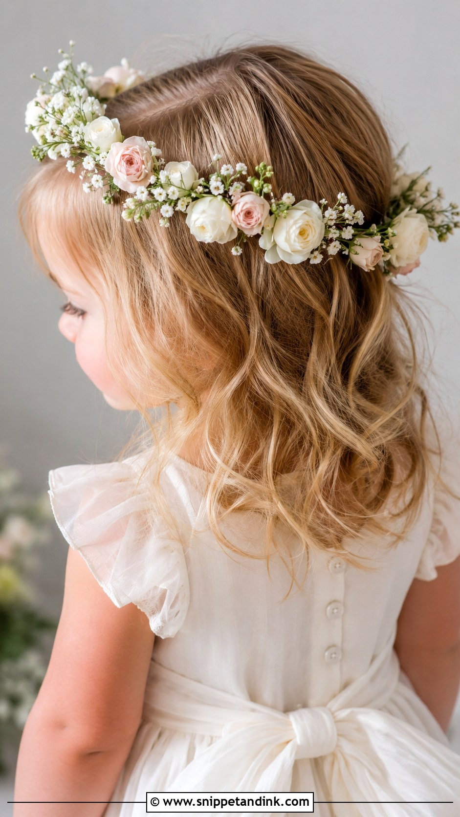Toddler Flower Crown Hairstyle - Snippet and Ink - 15 Wedding Hairstyles for Toddler Girl