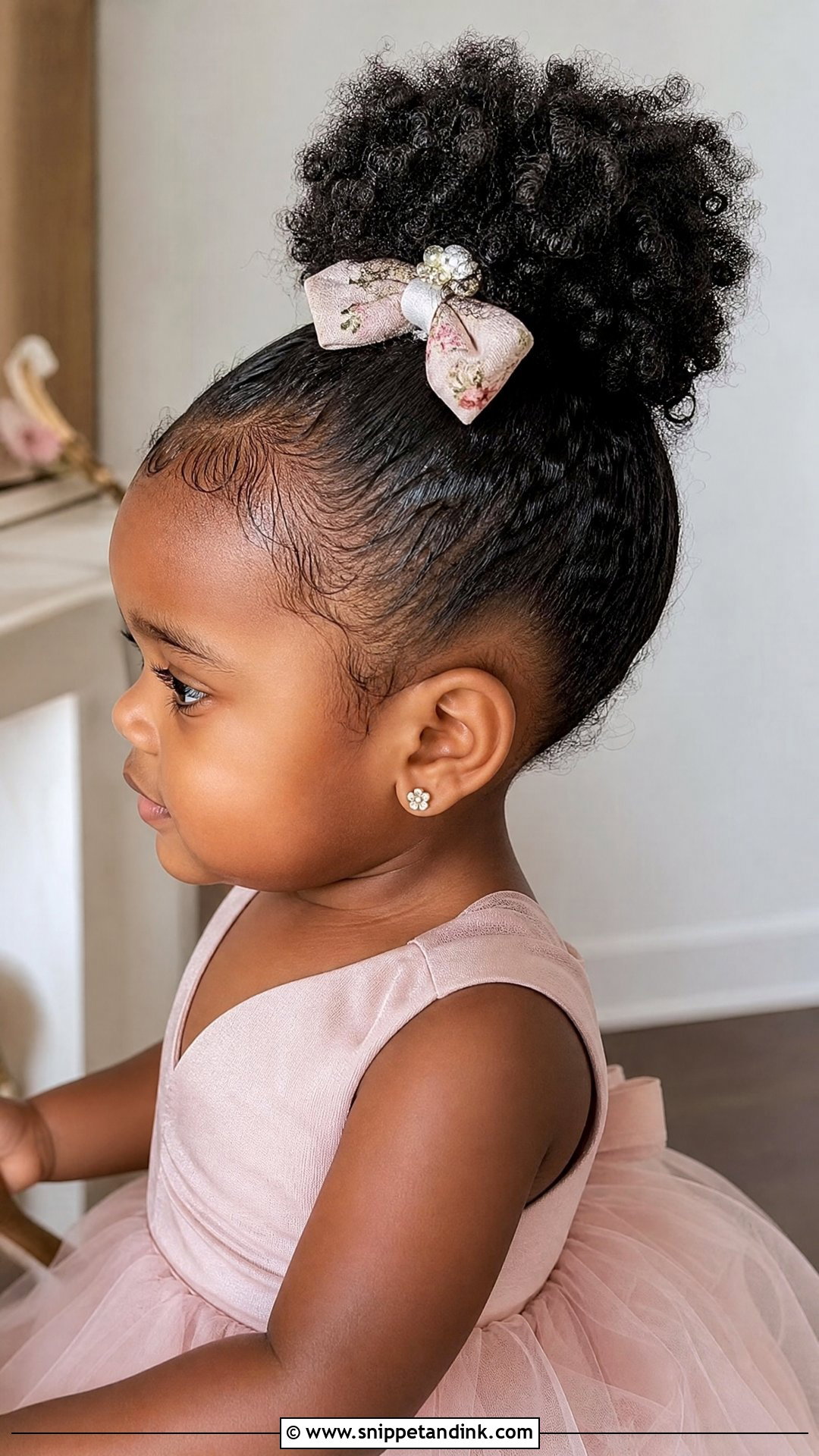 Toddler Puff Updo Wedding Hairstyle - Snippet and Ink - 20 Toddler Updo Wedding Hairstyles